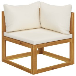  2-osobowa ławka ogrodowa z kremowymi poduszkami