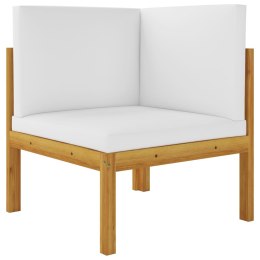  2-osobowa ławka ogrodowa z poduszkami, lite drewno akacjowe