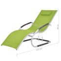  Leżak z poduszką, aluminium i textilene, zielony Lumarko!