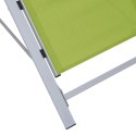  Leżak z tworzywa textilene i aluminium, zielony Lumarko!