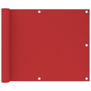  Parawan balkonowy, czerwony, 75x600 cm, HDPE Lumarko!