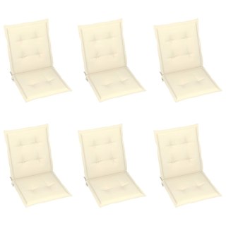  Poduszki na krzesła ogrodowe, 6 szt., kremowe, 100x50x4 cm Lumarko!