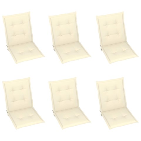  Poduszki na krzesła ogrodowe, 6 szt., kremowe, 100x50x4 cm Lumarko!