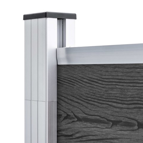  Zestaw ogrodzeniowy z WPC, 1218x186 cm, czarny Lumarko! #