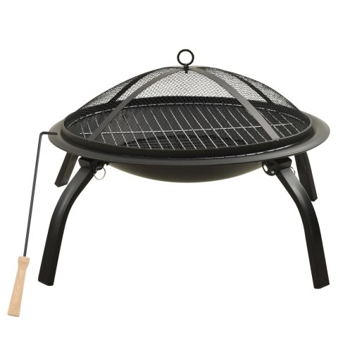  Palenisko i grill 2-w-1, z pogrzebaczem, 56x56x49 cm, stal Lumarko!