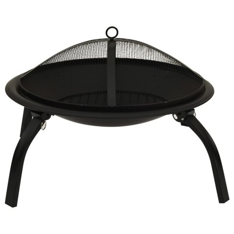  Palenisko i grill 2-w-1, z pogrzebaczem, 56x56x49 cm, stal Lumarko!