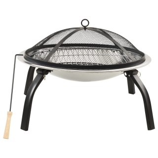  Palenisko i grill 2-w-1, z pogrzebaczem, 56x56x49 cm, stal Lumarko!