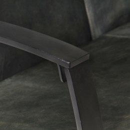 Lumarko 2-osobowa sofa, postarzany szary kolor, skóra naturalna