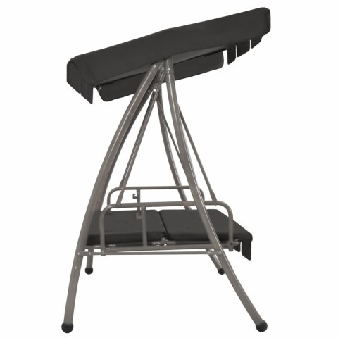  Huśtawka ogrodowa z baldachimem, 192x118x175 cm, antracyt, stal Lumarko!