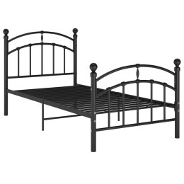 Lumarko Rama łóżka, czarna, metalowa, 90 x 200 cm