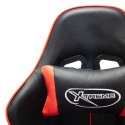  Fotel dla gracza z podnóżkiem, czarno-czerwony, sztuczna skóra Lumarko!