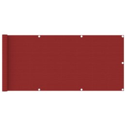  Parawan balkonowy, czerwony, 75x400 cm, HDPE Lumarko!