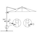  Wiszący parasol na słupku aluminiowym, terakotowy, 250x250 cm Lumarko!