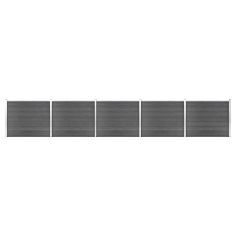  Zestaw paneli ogrodzeniowych z WPC, 872 x 146 cm, czarny Lumarko!