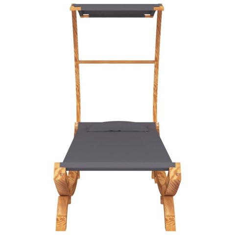  Hamak z zadaszeniem, 100x198x150 cm, lite drewno świerkowe Lumarko!