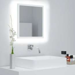 Lumarko Lustro łazienkowe LED, białe, 40x8,5x37cm, płyta wiórowa