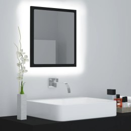 Lumarko Lustro łazienkowe LED, czarne, 40x8,5x37cm, płyta wiórowa
