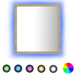 Lumarko Lustro łazienkowe LED, kolor dąb sonoma, 40x8,5x37 cm, płyta