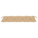  Sztaplowana ławka ogrodowa z poduszką, 128,5 cm, drewno tekowe Lumarko!