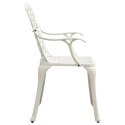  Krzesła ogrodowe 2 szt., odlewane aluminium, białe Lumarko!