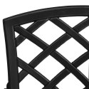  Krzesła ogrodowe 4 szt., odlewane aluminium, czarne Lumarko!
