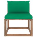  Ogrodowa sofa środkowa z palet, z zielonymi poduszkami Lumarko!