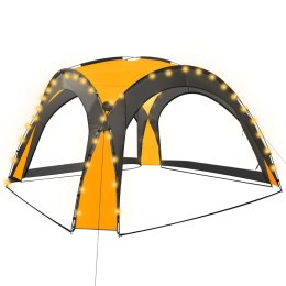  Namiot imprezowy z LED i 4 ściankami, 3,6x3,6x2,3 m, żółty Lumarko!