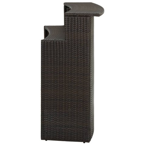  Ogrodowy stolik barowy, brązowy, 120x55x110 cm, polirattan Lumarko!