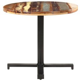 Lumarko Okrągły stolik bistro, 80x75 cm, lite drewno z odzysku