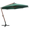  Parasol ogrodowy wiszący, 350 cm, drewniany, zielony Lumarko!