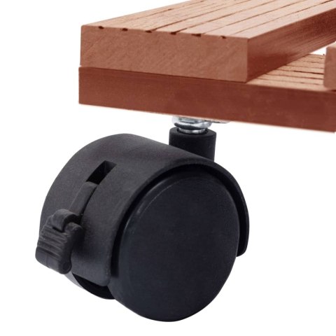  Stojaki na kółkach pod donice, 2 szt., brąz, 30x30x7,5 cm, WPC Lumarko!