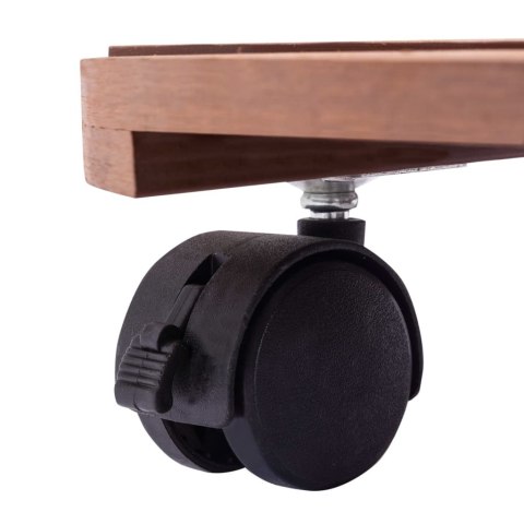  Stojaki na kółkach pod donice, 2 szt., brązowe, Ø30x7,5 cm, WPC Lumarko!