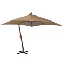  Parasol ogrodowy wiszący, na jodłowym słupku, taupe, 3x3 m Lumarko!