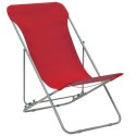  Składane krzesła plażowe, 2 szt, stal, tkanina Oxford, czerwone Lumarko!