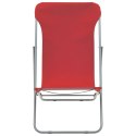  Składane krzesła plażowe, 2 szt, stal, tkanina Oxford, czerwone Lumarko!