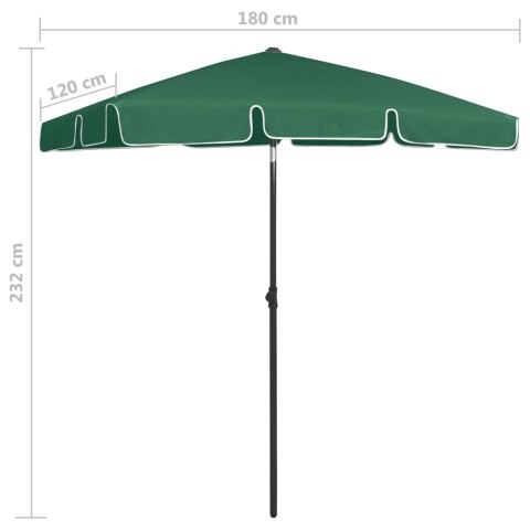  Parasol plażowy, zielony, 180x120 cm Lumarko!