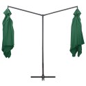  Podwójny parasol na stalowym słupku, 250 x 250 cm, zielony Lumarko!