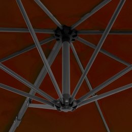  Wiszący parasol ze słupkiem aluminiowym, terakotowy, 300 cm Lumarko!
