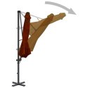  Wiszący parasol ze słupkiem aluminiowym, terakotowy, 300 cm Lumarko!