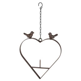 Lumarko Karmnik dla ptaków, w kształcie serca, 23,5 cm, brązowy