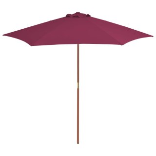  Parasol ogrodowy na drewnianym słupku, 270 cm, bordowy Lumarko!