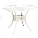  Stół ogrodowy, biały, 90x90x73 cm, odlewane aluminium Lumarko!