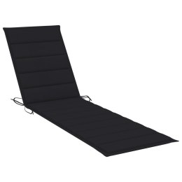  Poduszka na leżak, czarna, 200x50x4 cm, tkanina Lumarko!