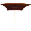  Parasol ogrodowy na drewnianym słupku, terakota, 200x300 cm Lumarko!