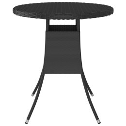  Stół ogrodowy, czarny, 70x70x73 cm, rattan PE Lumarko!