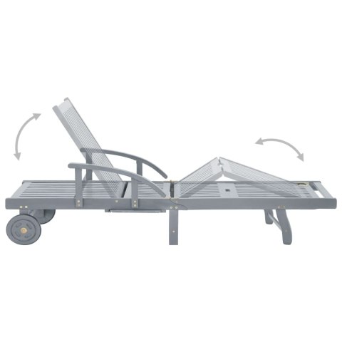  Ogrodowy leżak z poduszką, lite drewno akacjowe Lumarko!