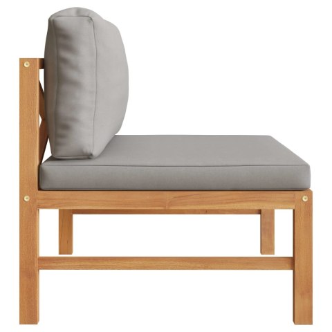  Siedzisko środkowe z ciemnoszarymi poduszkami, drewno tekowe Lumarko!
