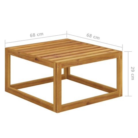  Podnóżek z kremową poduszką, lite drewno akacjowe Lumarko!