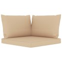  Ogrodowa sofa 2-os. z palet, z beżowymi poduszkami, sosna Lumarko!