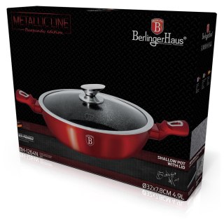  Garnek Granitowy 32cm Berlinger Haus Red Metallic Line Bh-1264 Lumarko!